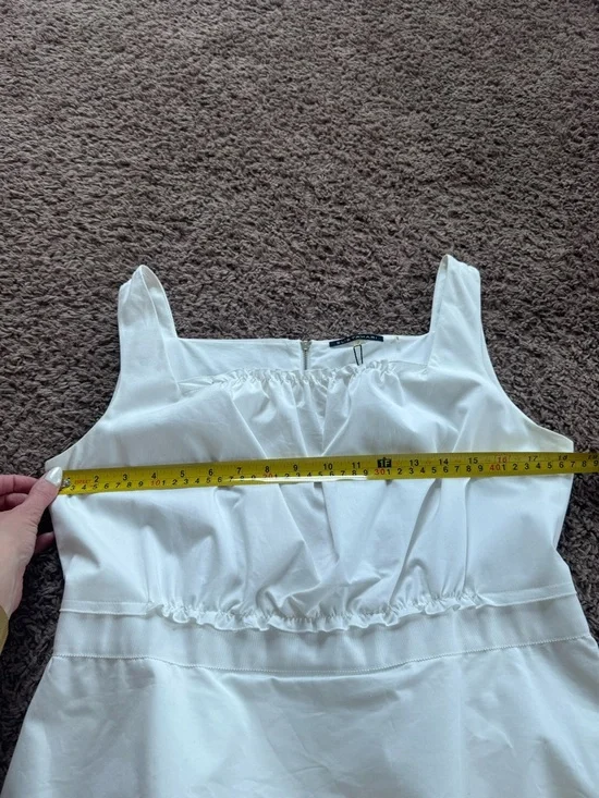 ELIE TAHARI BROOKE PEPLUM SHEATH DRESS WHITE SNAKESKIN YELLOW COTTON 12 NEW $368 - Picture 8 of 10